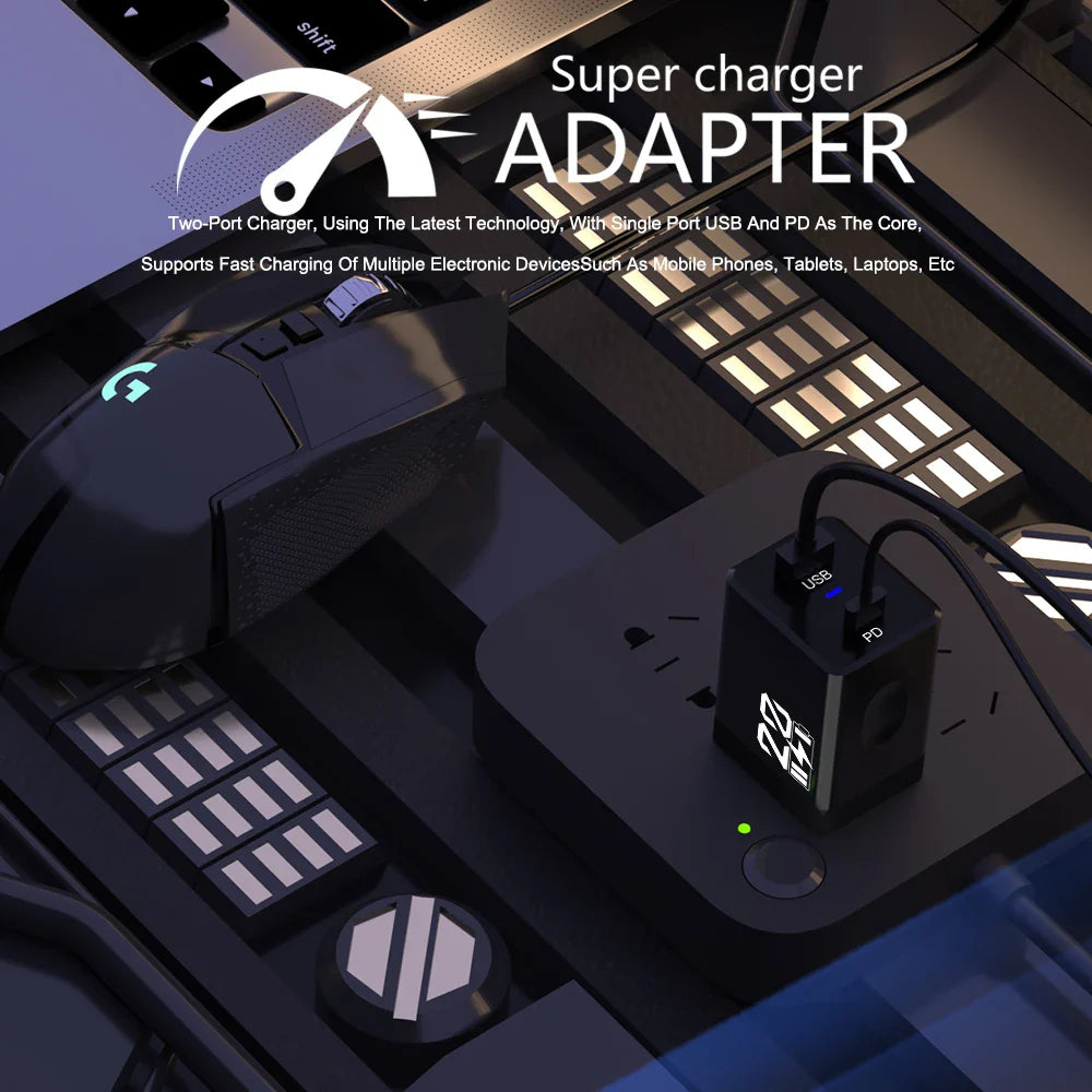 20W USB-A & USB-C Fast Wall Charger – QC 3.0 Quick Charge