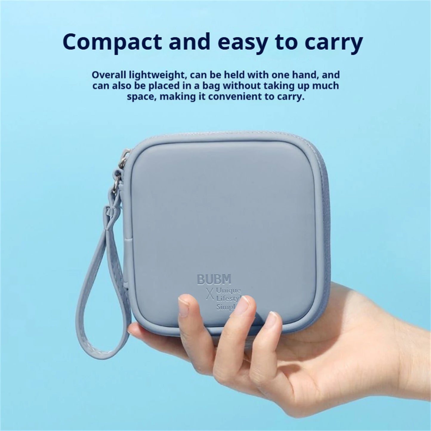 PU Cable Organizer Bag Waterproof with Multiple Compartments for Charging Cables Data Cords and Earphones Peaceful Pleasures Health and Wellness