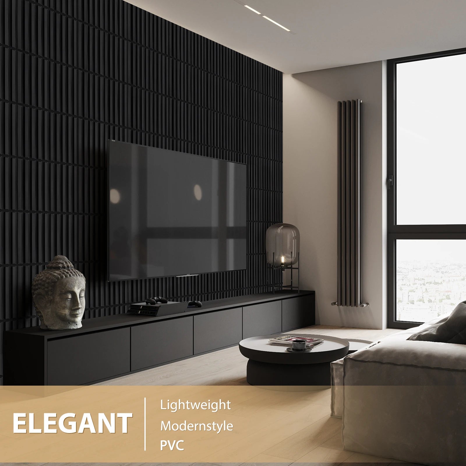 20/30pcs 3D pvc wall panels for indoor wall decoration, for living room hall bedroom hotel office,including tape Peaceful Pleasures Health and Wellness