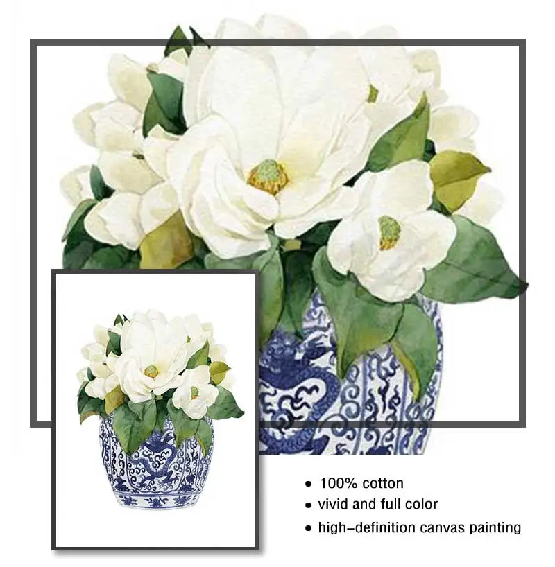 Elegant Flower Canvas Wall Art Print | Unframed Home Decor