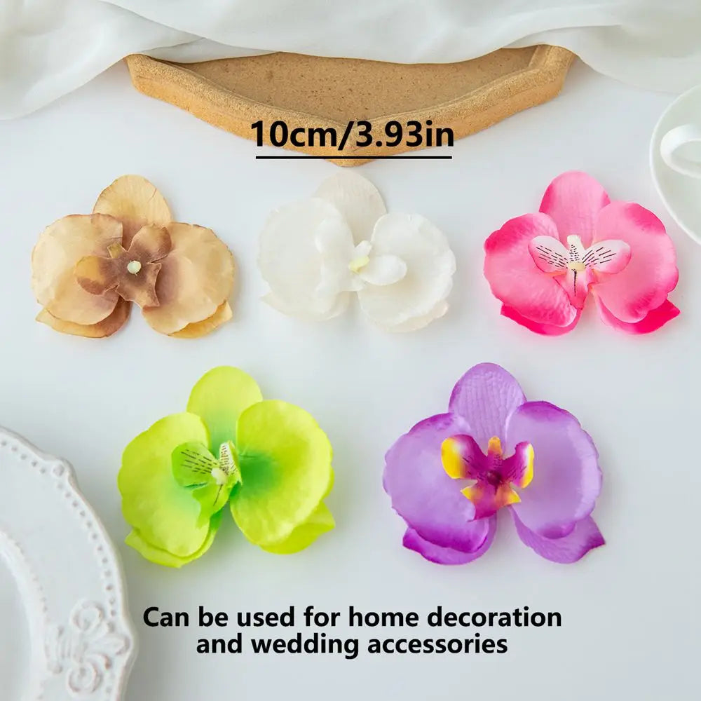 Silk Orchid Artificial Flowers 20/40pcs | Wedding & Home Decor