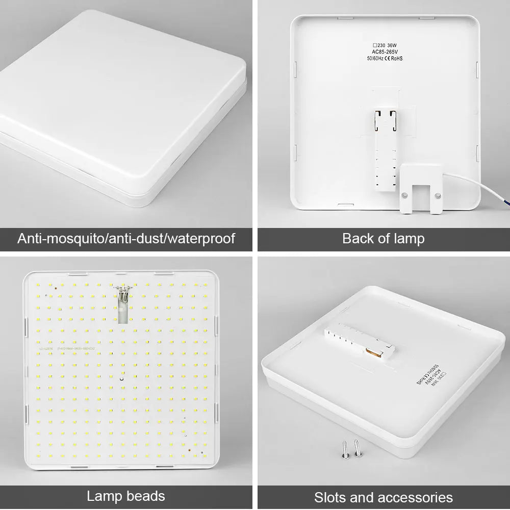 LED Flush Mount Ceiling Light 18–48W | 3000K–6000K Modern Lamp