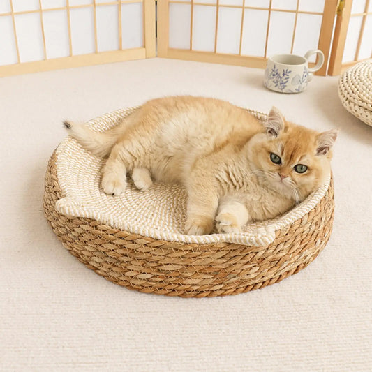 2-in-1 Cat Bed & Scratching Board | Boho Round Cat Scratcher Cat Bed Scratcher Oasis Select