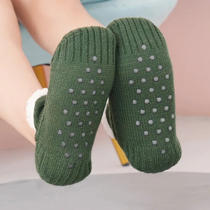Autumn And Winter Plush Floor Socks, Indoor Anti Slip Thick Warm Foot Socks, Family Bedroom Slippers And Sleeping Socks Peaceful Pleasures Health and Wellness