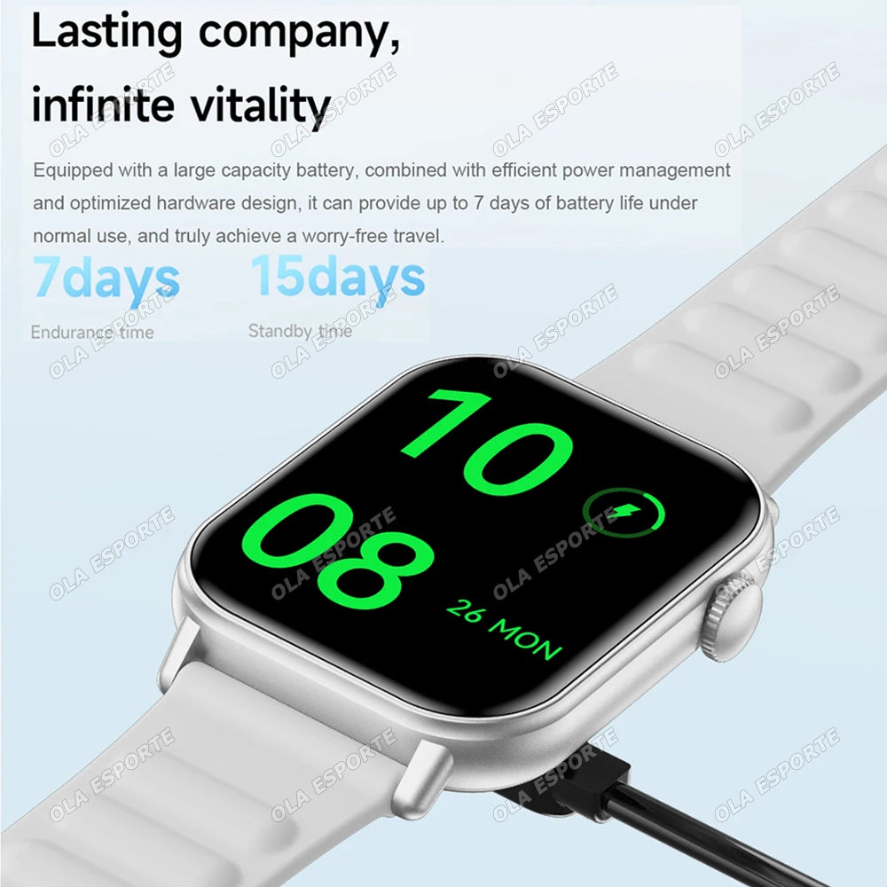 2026 Smart Watch Men 1.83inch Sports Fitness Watch Bluetooth Call Heart Rate Sleep Monitoring Music Control Smartwatch WomenHW12 Peaceful Pleasures Health and Wellness