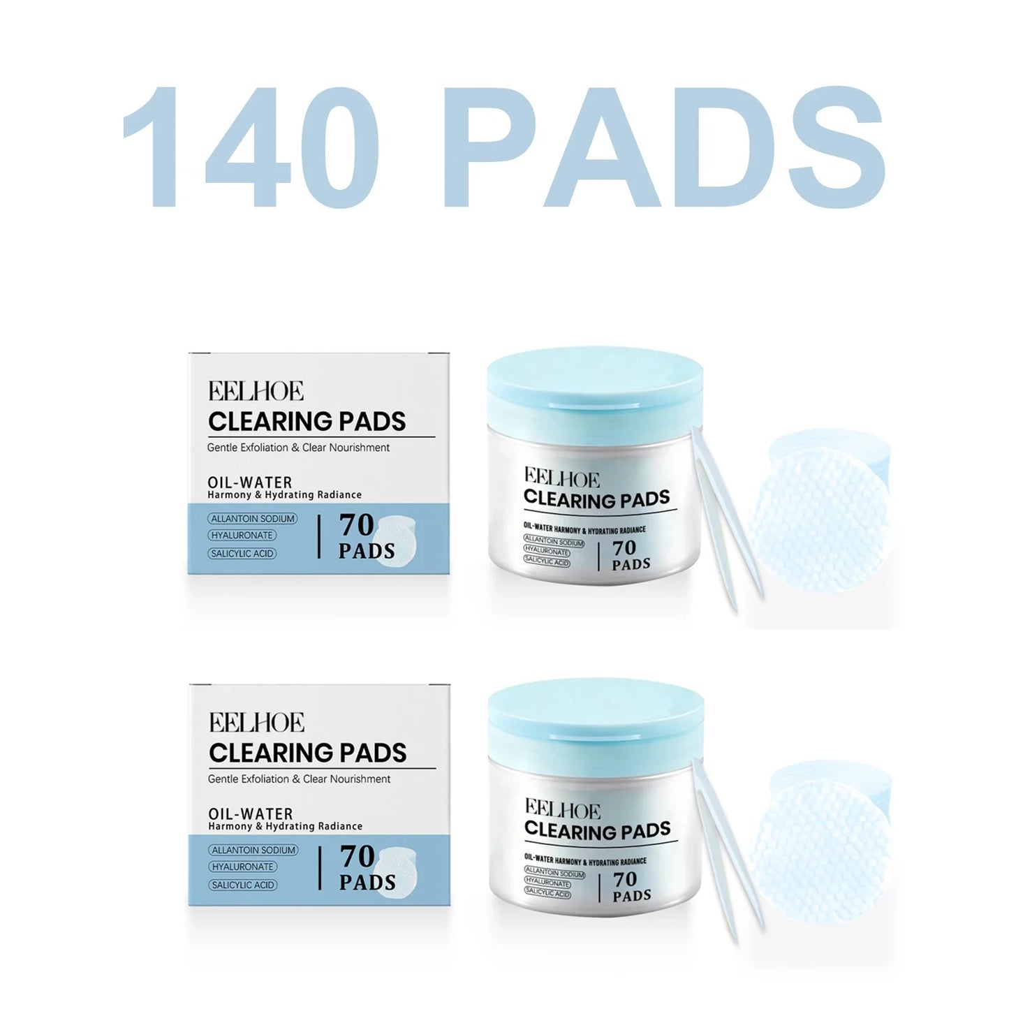 Eelhoe Salicylic Acid Clearing Pads – Exfoliating Toner Pads