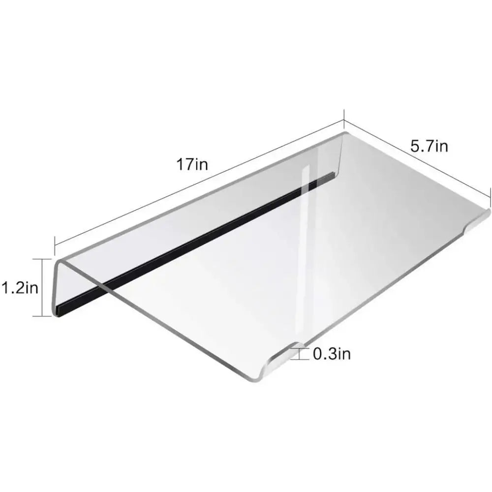 Clear Acrylic Keyboard Stand Tilted Mutli-Purpose Computer Keyboard Holder Silicone Anti-Slip Case Durable Keyboard Tray Peaceful Pleasures Health and Wellness