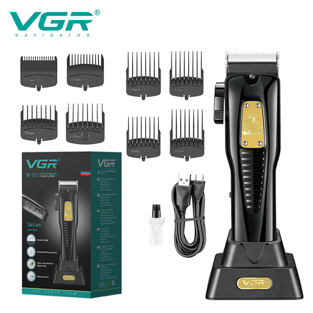 VGR Long Life Hair Trimmer Powerful Power Hair Trimmer Set for Men with Base series hair trimmer Peaceful Pleasures Health and Wellness 651 usb