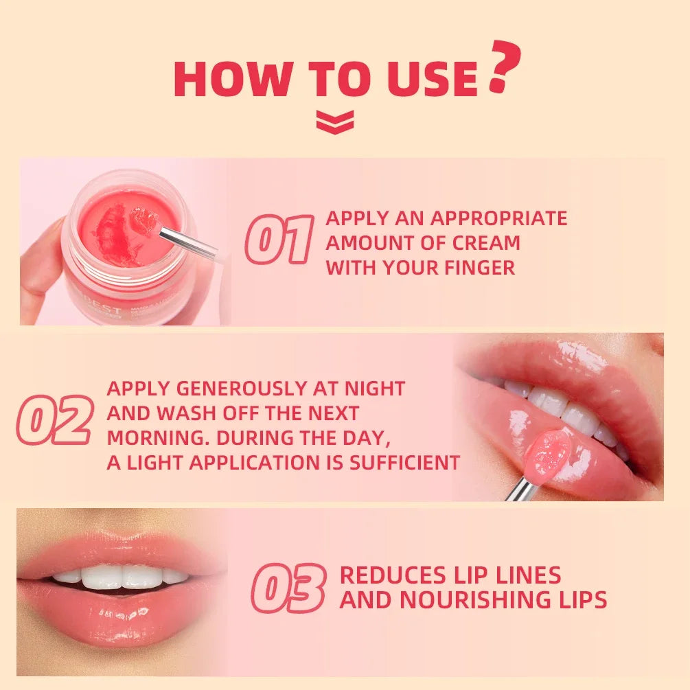 QIBEST Lip Sleeping Mask Soften Cracking Lip Dead Skin Remover Dry Lips Treatment Exfoliant for Lips Nourish Jelly Lip Mask Peaceful Pleasures Health and Wellness