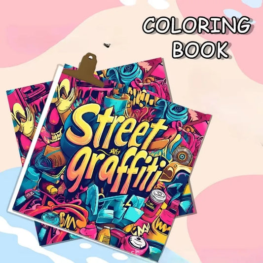 Street Graffiti Colouring Book Adult Picture Peaceful Pleasures Health and Wellness