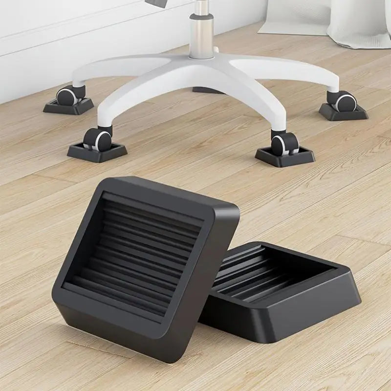 Anti Slip Furniture Wheel Fixed Pads Universal Castor Stopper for Swivel Chair Roller Silent Wear Resistant Floor Protector Peaceful Pleasures Health and Wellness