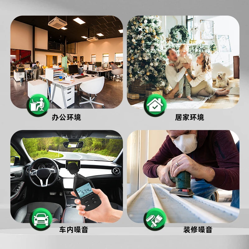 Digital Sound Level Meter 30~130dB Mini Noise Measuring Instrument db Meter Decibel Monitor Audio Noise Tester Peaceful Pleasures Health and Wellness