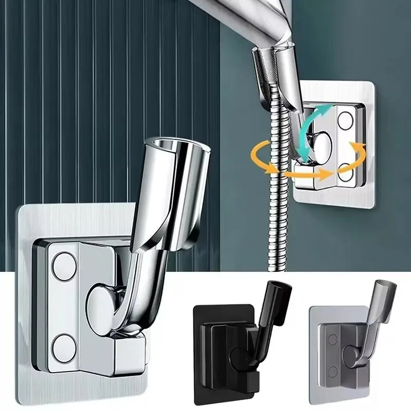 Adjustable Self-Adhesive Shower Head Holder | No-Drill Wall Mount