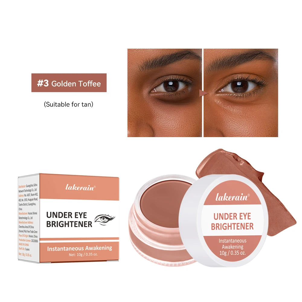 Lakerain Eye Concealer Brightener Cover Dark Circles Nourish Skin Correcting Makeup Nude Tan Shades Long Lasting Cosmetics Peaceful Pleasures Health and Wellness 03 Golden Toffee
