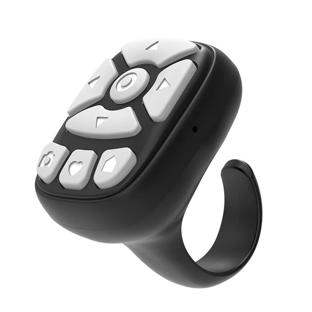 Bluetooth 5.3 Finger Ring Remote – TikTok Scroll & Selfie