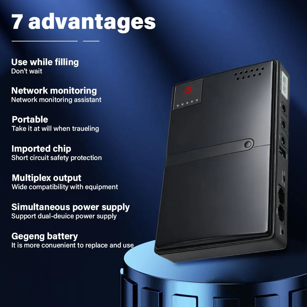 NEW DC18W/36W DC1018L/DC1036L 1A/2A 5V/9V/12V Large Capacity Multipurpose Mini Portable UPS Backup Power Adapter for WiFi Router Peaceful Pleasures Health and Wellness