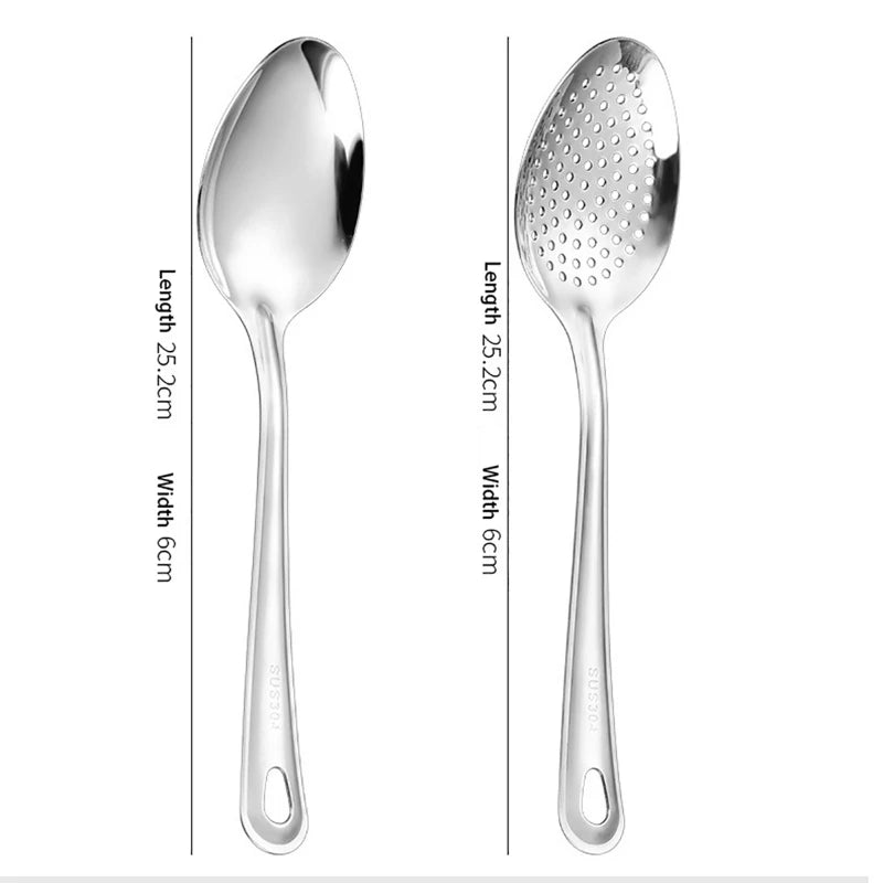 304 Stainless Steel Strainer Spoon Colander Ladle Filter Strainer Food Skimmer Useful Things For Kitchen Gadgets Kitchenware Peaceful Pleasures Health and Wellness