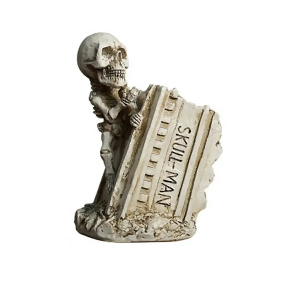 Scary Halloween Skull Pen Holder Resin Crafts Festival Skulls Pencil Storage Bucket Funny Skeleton Toothbrush Holder Peaceful Pleasures Health and Wellness Style 2