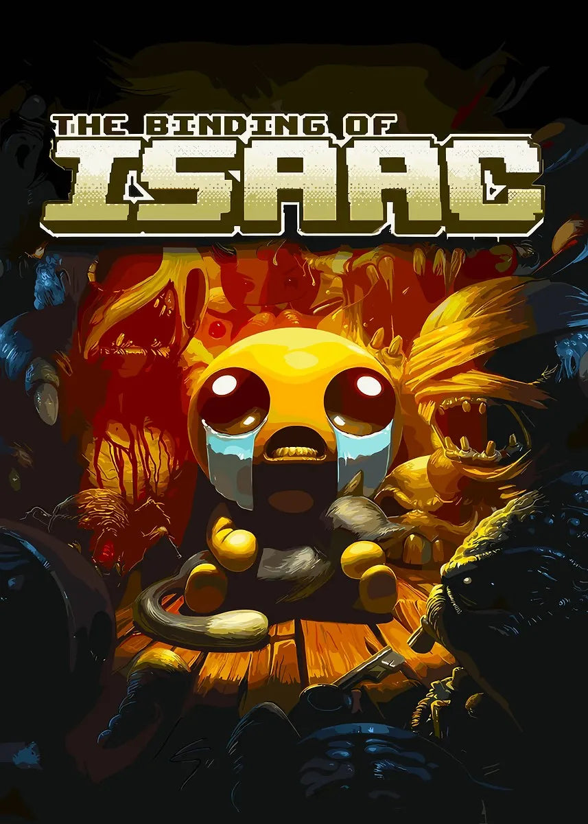 Binding of Isaac Canvas Wall Art | Roguelike Game Poster Print