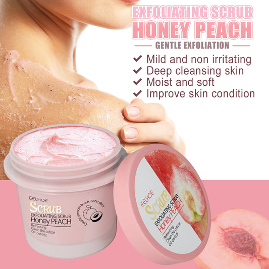 Honey Peach Body Scrub – Exfoliating & Moisturizing Cream