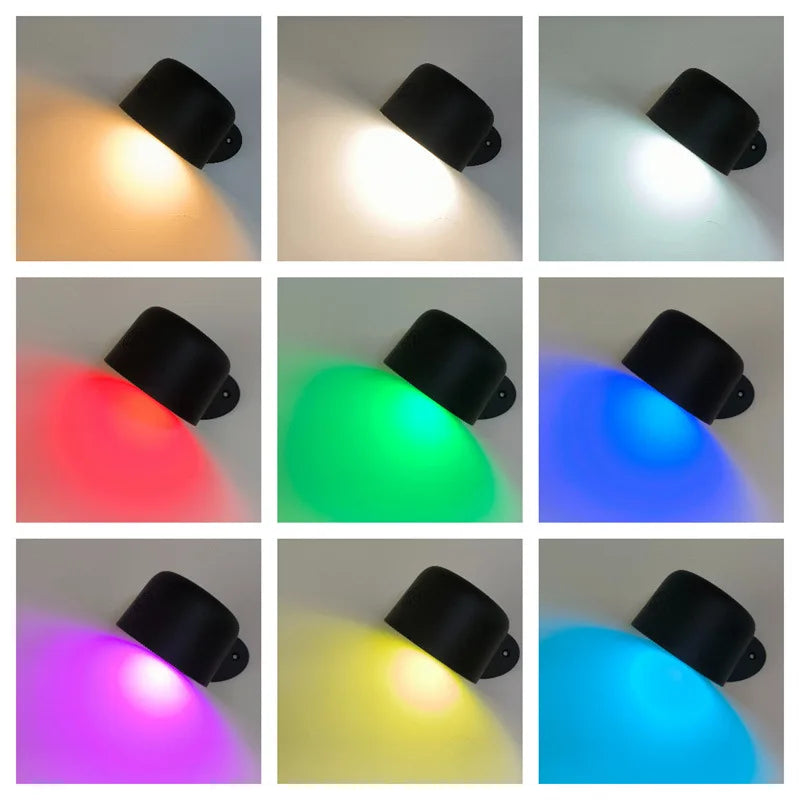 Led Wall Lamp Touch Remote Control IR 360 Rotatable USB Recharge Wireless Portable Night Light For Bedside Bedroom Reading Lamp Peaceful Pleasures Health and Wellness