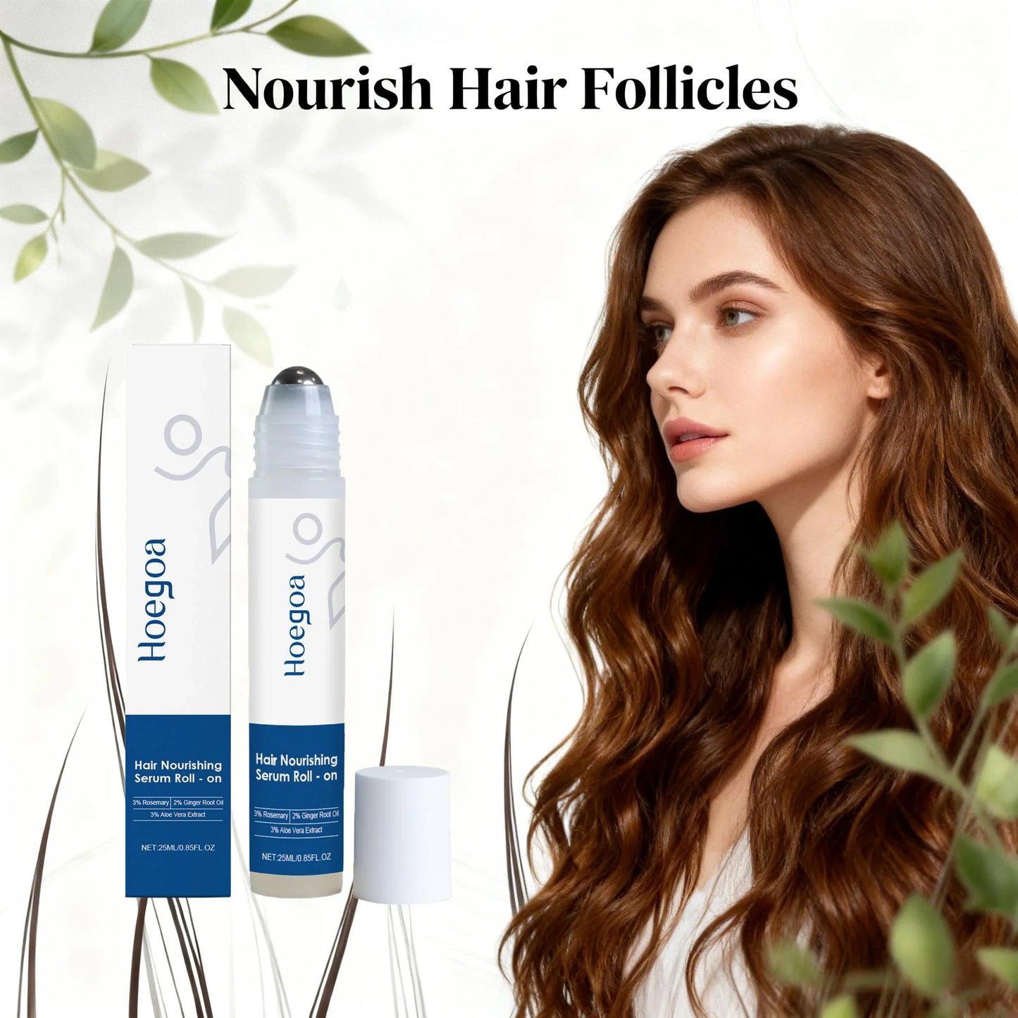 HOEGOA Rosemary Hair Growth Serum Roll-On – Scalp & Follicle Care