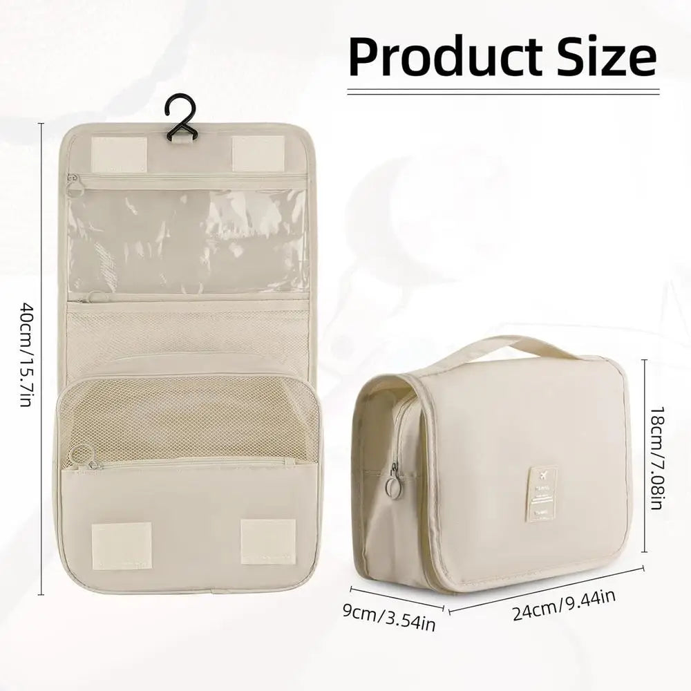 Large Waterproof Travel Toiletry & Makeup Organizer Bag