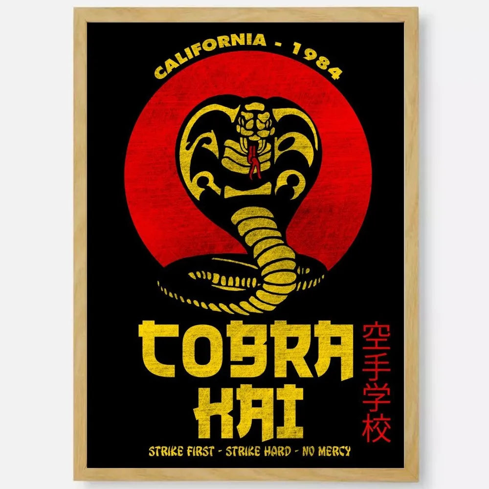 Cobra Kai HD Waterproof PVC Wall Poster | Home Décor Art Wall Art Poster Peaceful Pleasures Health and Wellness