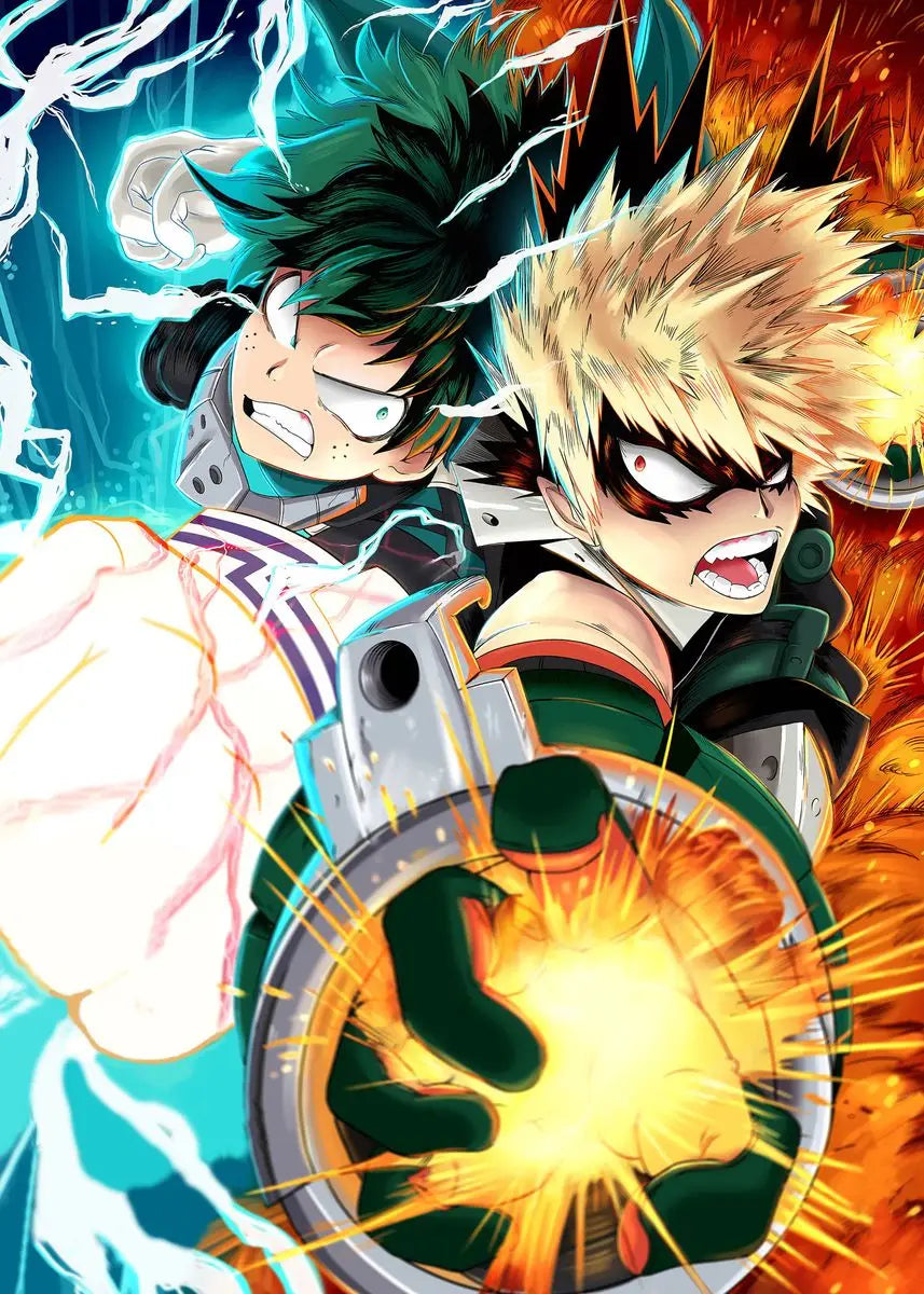 My Hero A-Academia Poster Anime Canvas Painting Wall Print Picture for Boy Bedroom Home Decor Cuadros Peaceful Pleasures Health and Wellness by-2 40x60cm Unframed