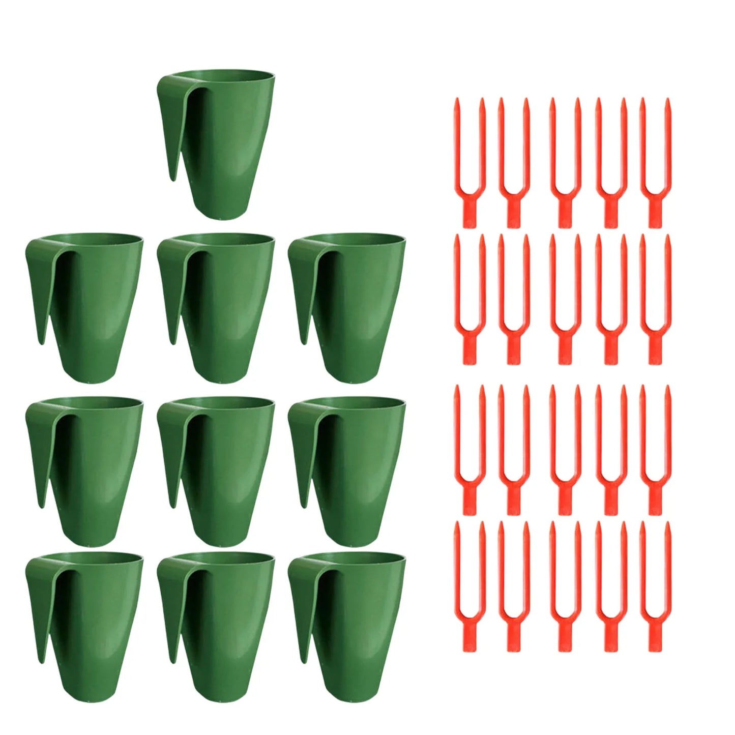 Breathable Strawberry Propagation Cups with Runner Forks Root Stem Propagation Set Strawberry Nursery Pots Cup Garden Trays Tool Peaceful Pleasures Health and Wellness S 10Pcs