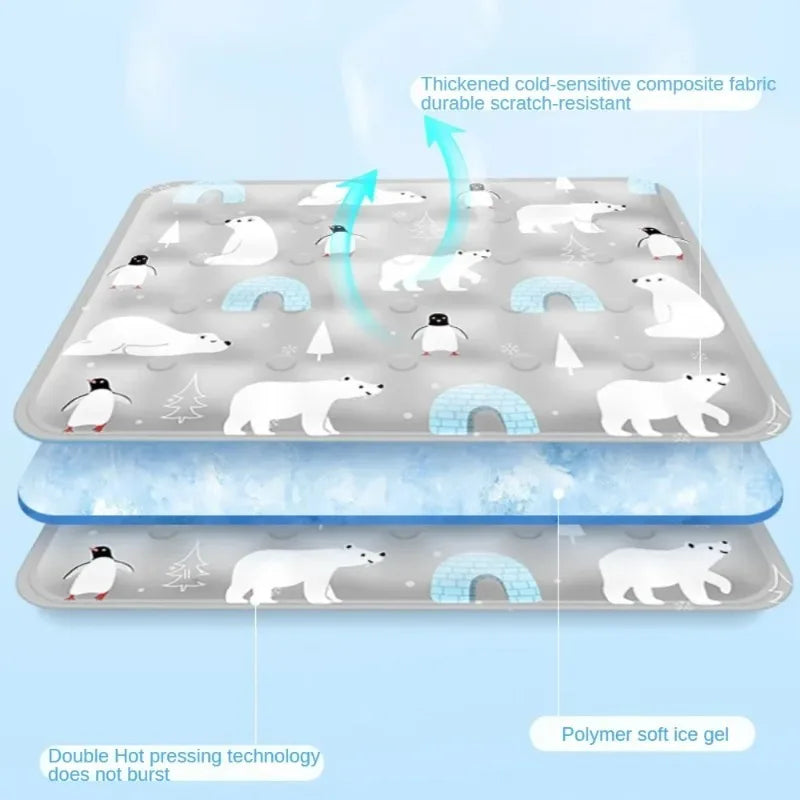 Large Pet Cooling Mat – Gel Pad for Dogs & Cats Summer Heat