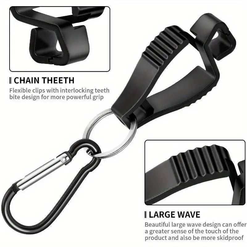 2Pcs Glove Clips with Metal Carabiner Anti-Lost Glove Holders for Work Gloves Outdoor Safety Gear Storage Clips Peaceful Pleasures Health and Wellness