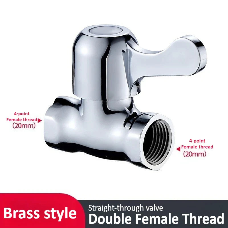Copper Straight Valve 4-Point Thread Water Stop Tap | Toilet