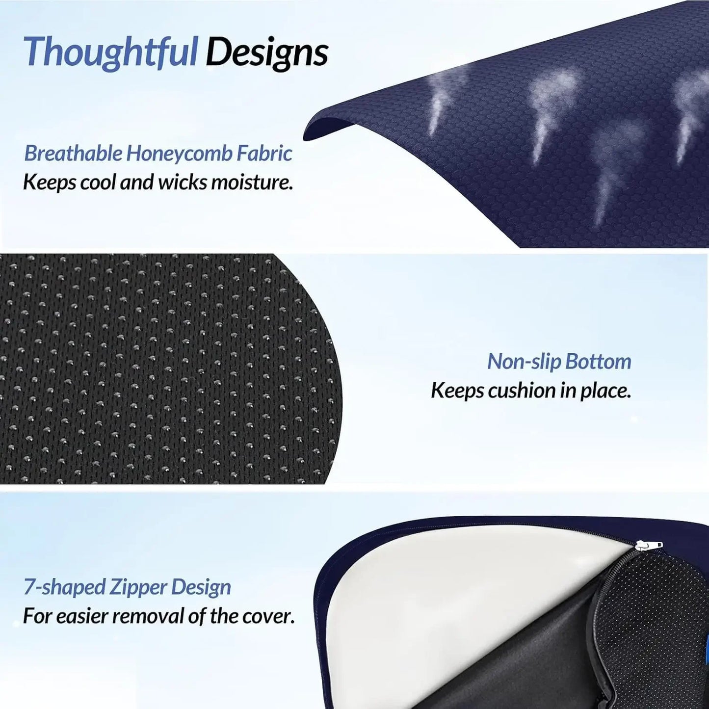 Ergonomic Memory Foam Seat Cushion for Office, Car, and Home - U-Shaped Design Relieves Hip and Tailbone Pain Peaceful Pleasures Health and Wellness
