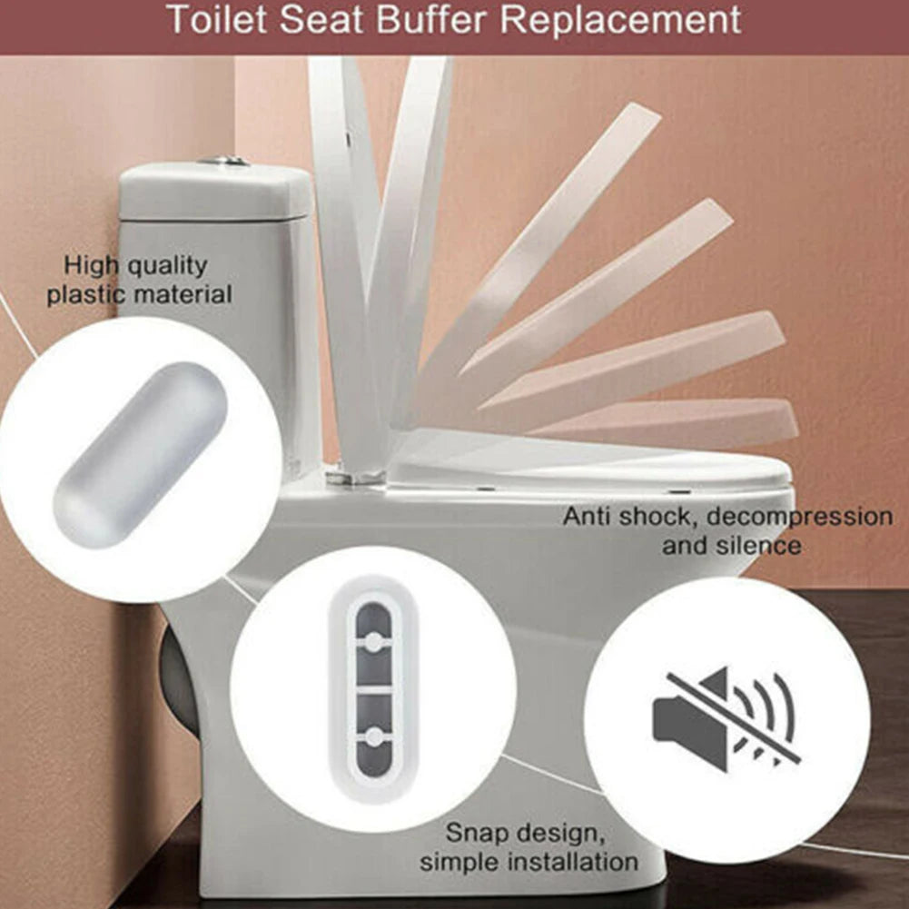 Toilet Seat Buffer Cover Cushion Stopper Noise Reduction White Stop