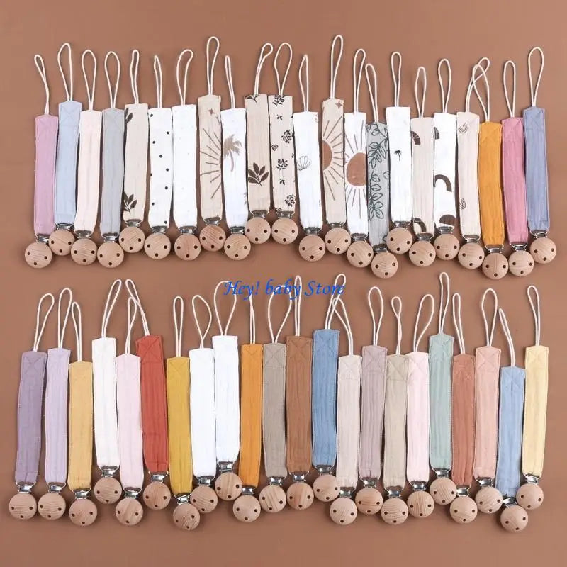 Baby Pacifier Clip Cotton Rope Teether Soother – 25 Colors