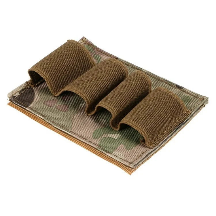 Bullet Bags Stickers Nylon 4-Shell Shotgun Buttstock Ammo Pouch Tactical Backed Carrier Card MOLLE Hunting Gun Accessory ﻿ Peaceful Pleasures Health and Wellness camouflage