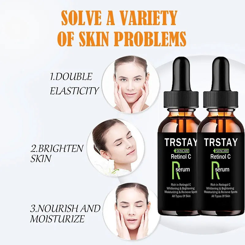 Vitamin C Serum Anti-aging Whitening VC Essence Oil Topical Facial Serum with Hyaluronic Acid Vitamin E Cosmetic skin care Peaceful Pleasures Health and Wellness