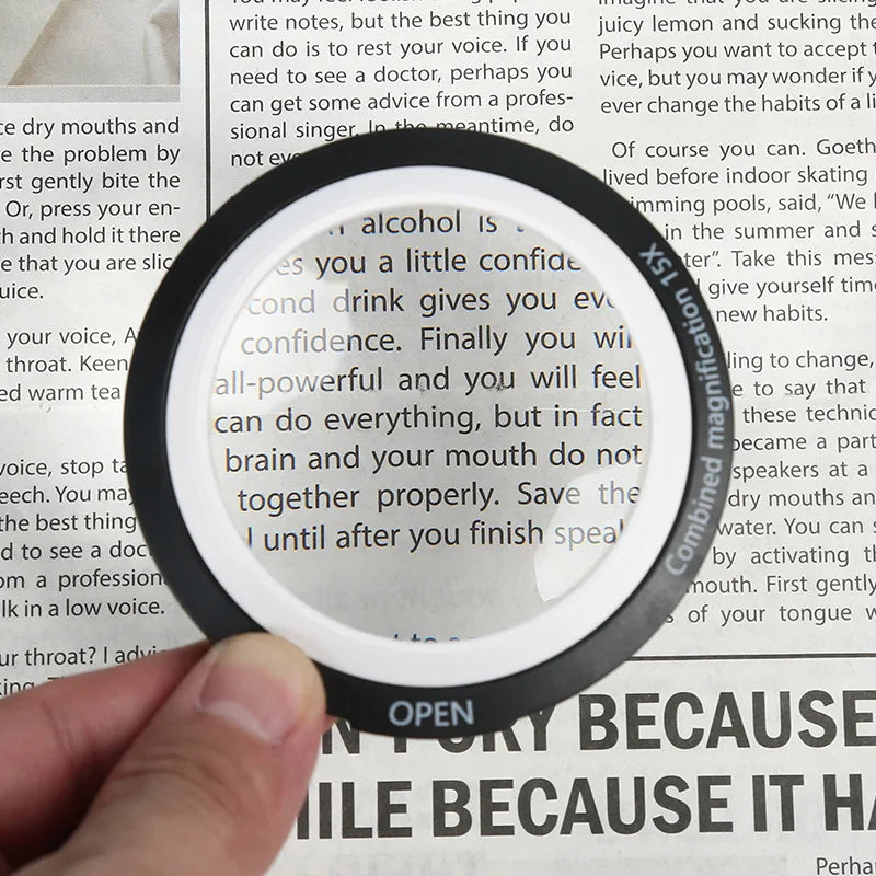 Double Layer Lens Multi Lamp Magnifying Glass for Elderly Reading, Handheld Illumination, High-Power Magnifying Glass Peaceful Pleasures Health and Wellness