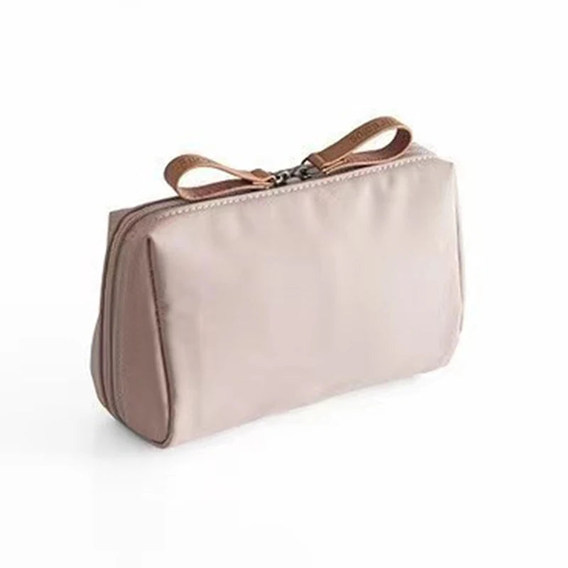 Makeup Bag For Purse Portable Waterproof Cosmetic Bag Lipstick Storage Travel Zipper Pouch For Women Toiletry Organizer Case Peaceful Pleasures Health and Wellness Khaki
