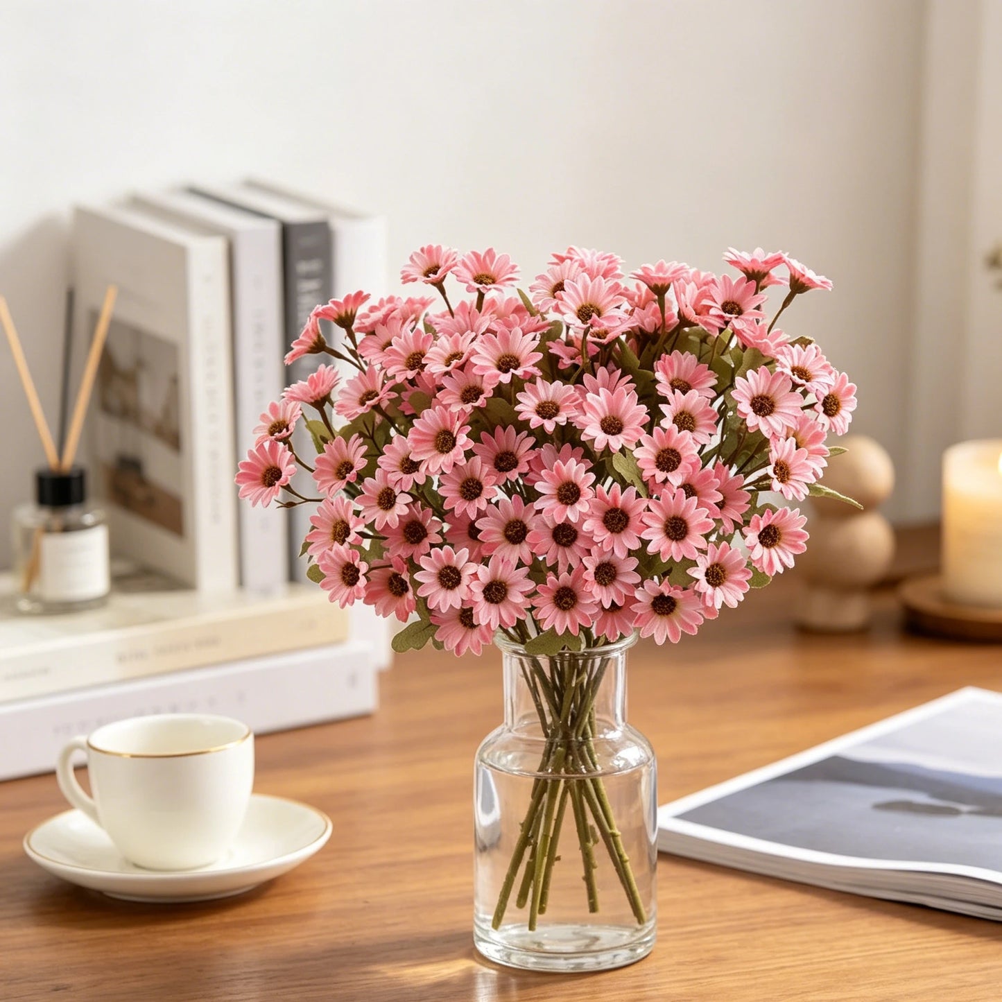 Artificial Silk Daisy Hydrangea Flowers – Wedding & Home Décor