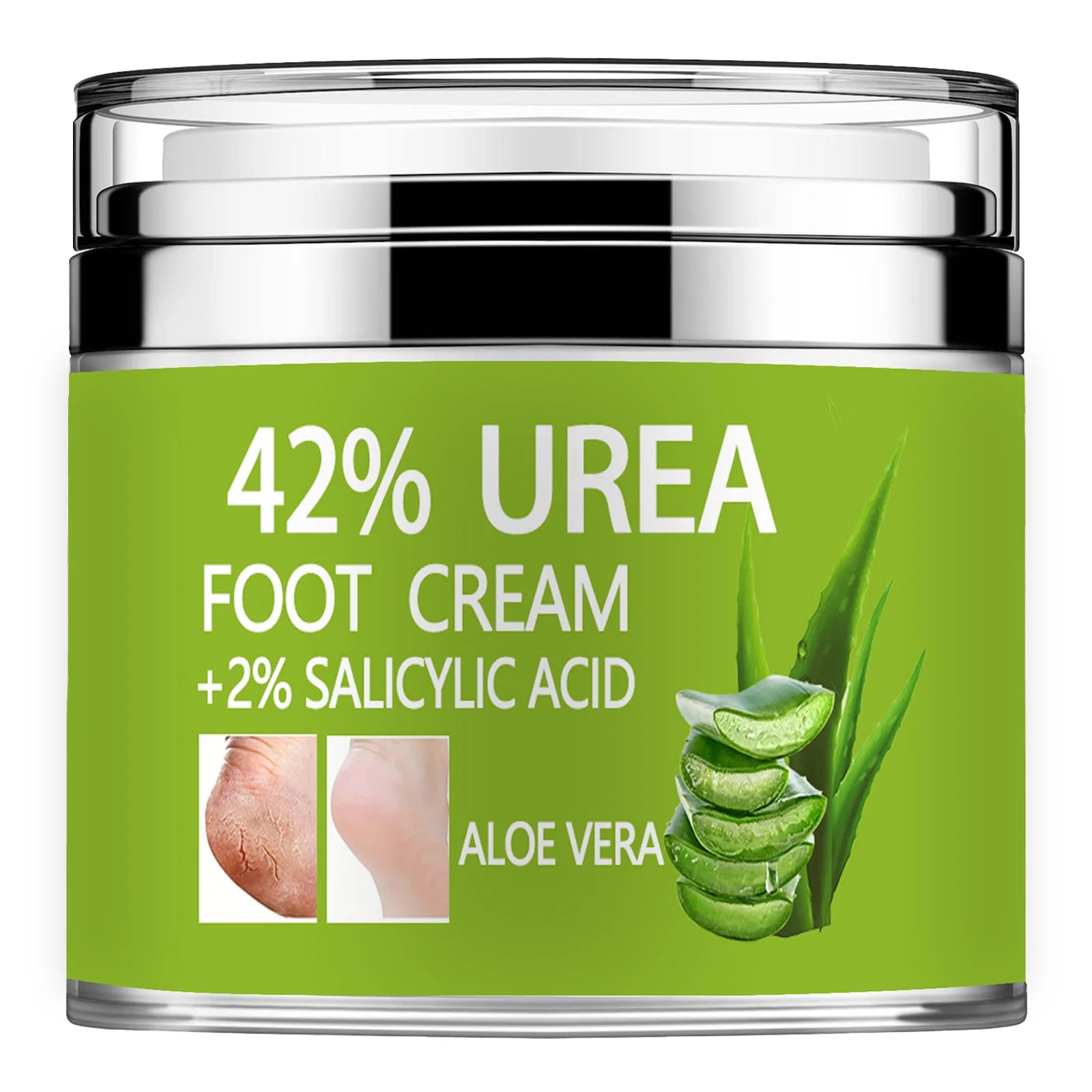 Urea Cream 42% Plus Salicylic Acid 2%, Lavender Foot Cream for Dry Cracked Heels Treatment Knees Elbows Hands Repair Treatment, Peaceful Pleasures Health and Wellness 15G