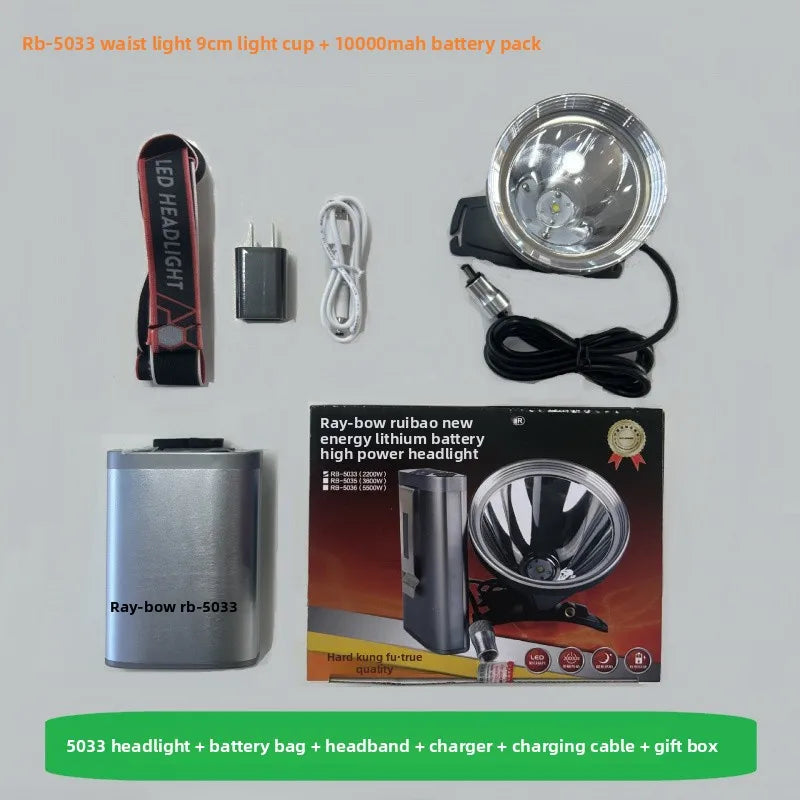 SHINEKNOT 30W Rechargeable LED Headlamp | 500m Beam, 20Hr