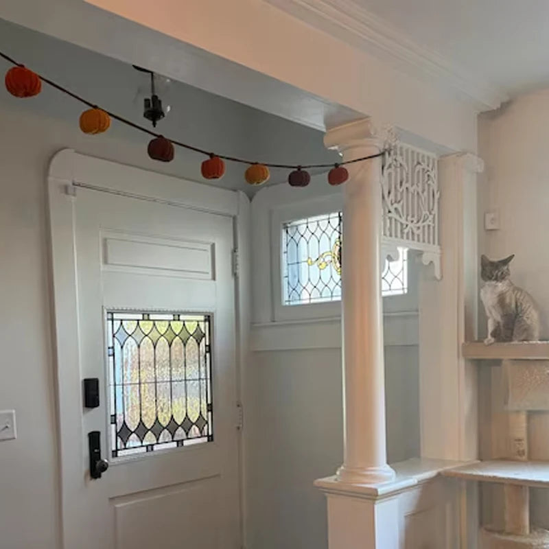 Knit Pumpkin Garland – Fall Mantel & Halloween Décor