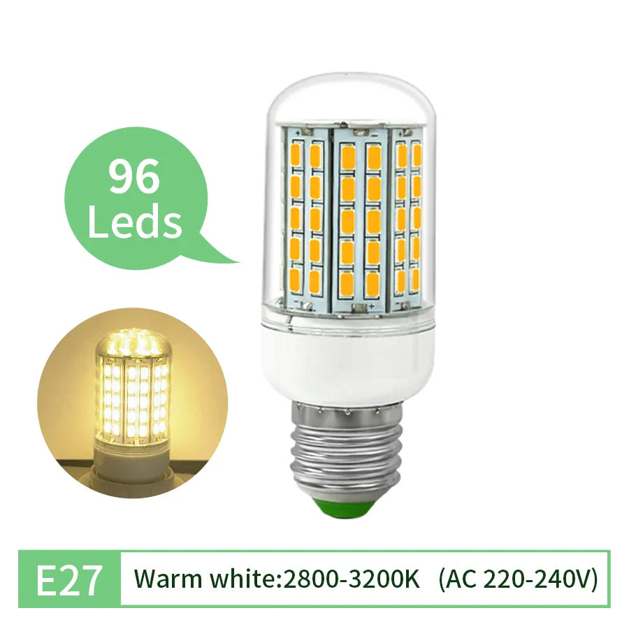 E27 E14 LED Corn Bulb 220V 5730 SMD – Energy Saving 50,000Hr