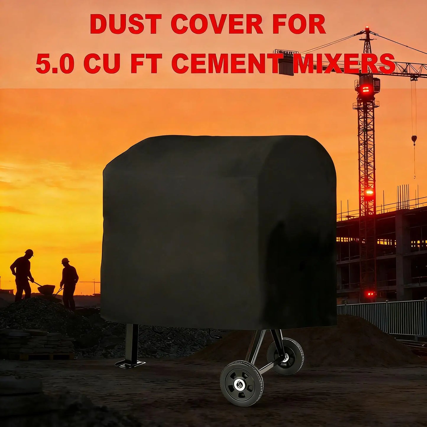 Waterproof Concrete Mixer Cover 130x80x110cm UV Resistant Heavy Duty Oxford Dustproof Protector For Outdoor Yard All Weather Peaceful Pleasures Health and Wellness