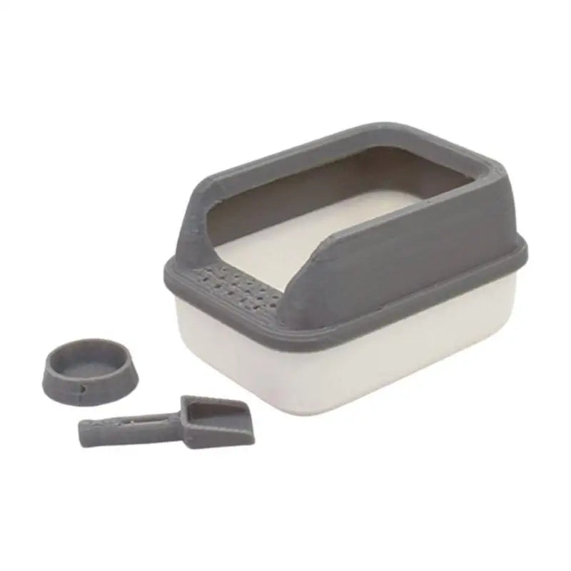 1:12 Dollhouse Miniature Pet Litter Box Set – Cat Playset