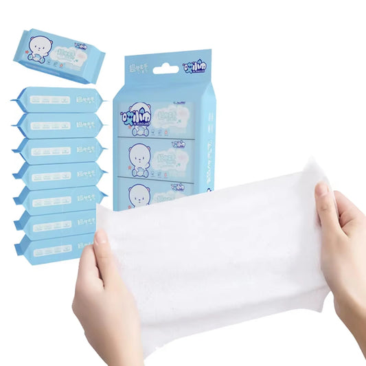 64-Pack Mini Disposable Wet Wipes | Portable Travel Size Disposable Wet Wipes Peaceful Pleasures Health and Wellness