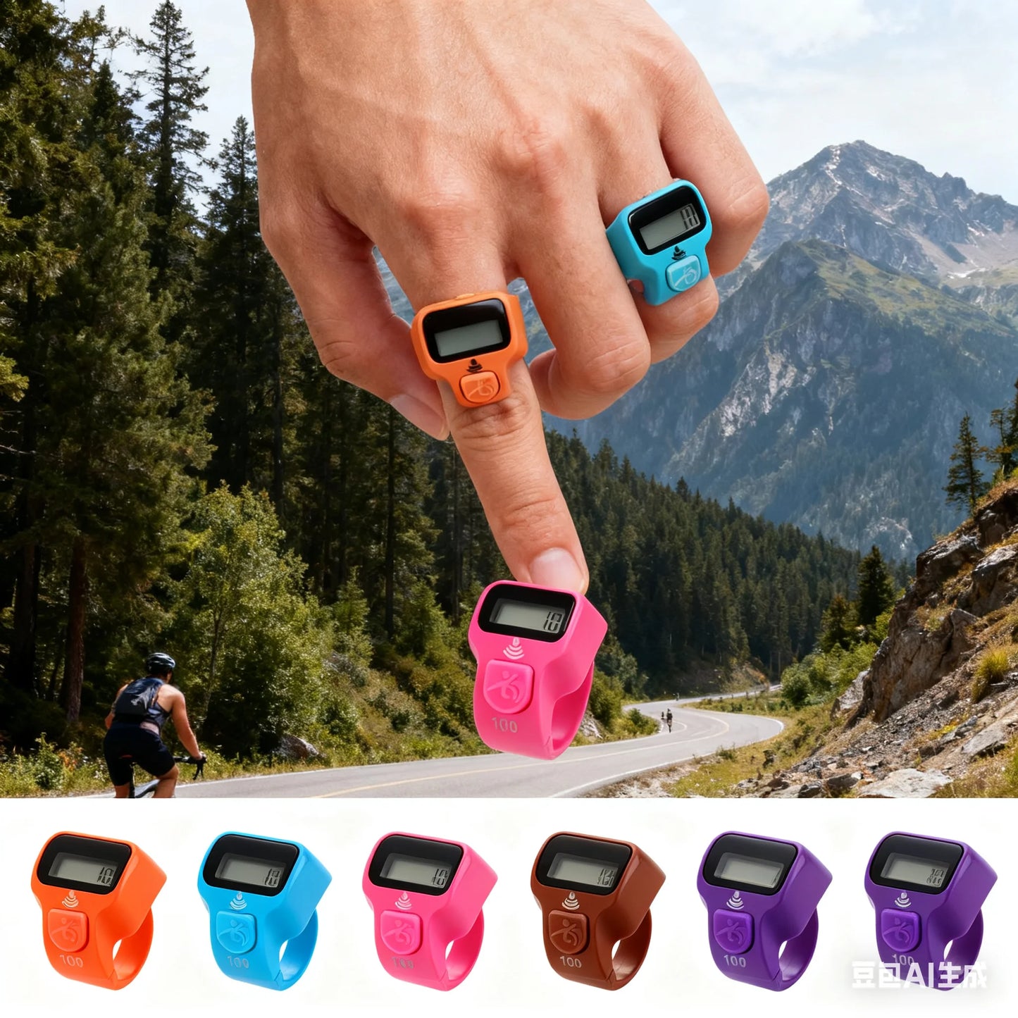 Mini LCD Finger Tally Counter – LED Thumb Clicker with Reset Peaceful Pleasures Health and Wellness
