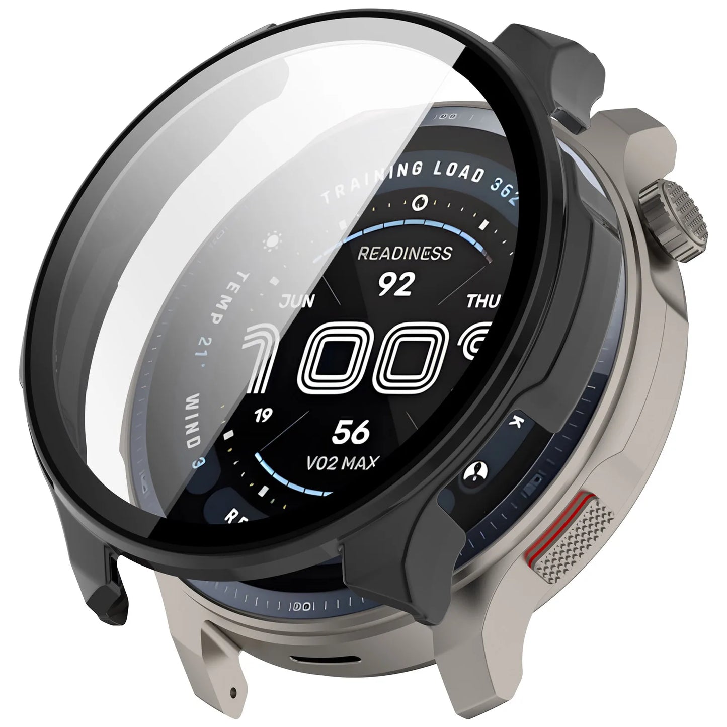 Full Protective Case Made of PC Tempered Glass for Huami Amazfit Balance 2 Smartwatch Peaceful Pleasures Health and Wellness